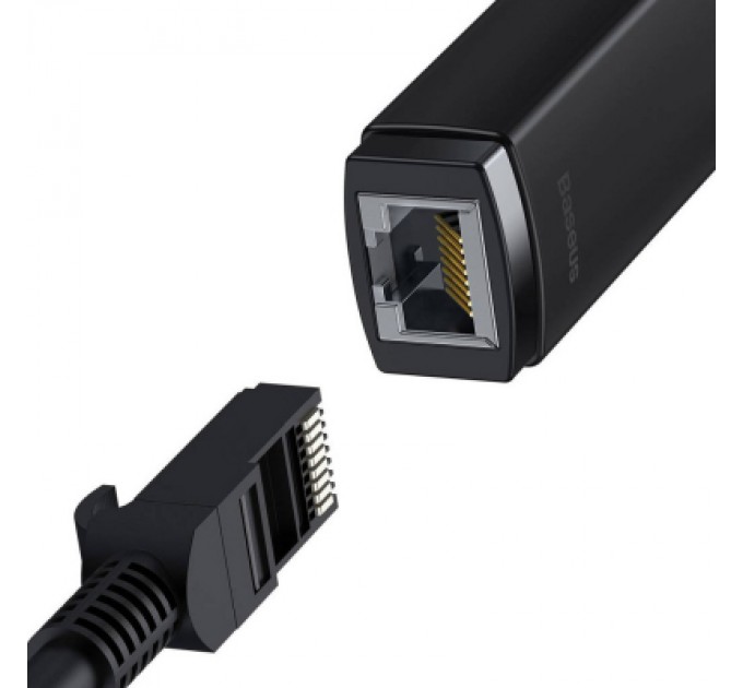 Baseus Перехідник USB-C to RJ45 Ethernet 1000Mbps black Baseus (WKQX000301)