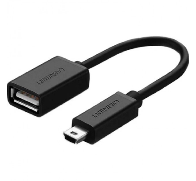 Ugreen Перехідник OTG USB 2.0 AF to Mini 5P 0.1m US249 black Ugreen (10383)