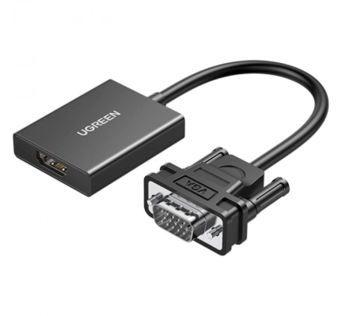 Ugreen Перехідник VGA M to HDMI F CM513 black Ugreen (50945)