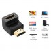 Ugreen Перехідник HDMI M to HDMI F 90° corner Down HD112 black Ugreen (20109)