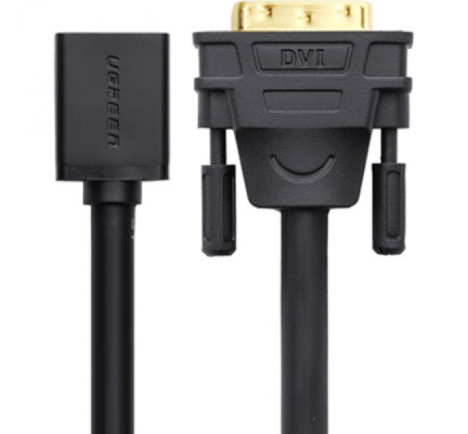 Ugreen Перехідник DVI M to HDMI F 0.22m black Ugreen (20118)
