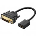Ugreen Перехідник DVI M to HDMI F 0.22m black Ugreen (20118)