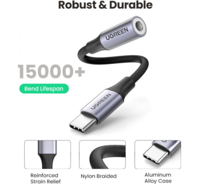 Ugreen Перехідник USB-C to 3.5mm F 0.10m AV161 Ugreen (80154)
