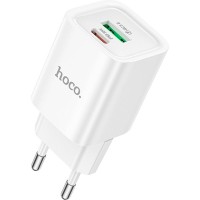 Зарядний пристрій HOCO C149A Charm 1xUSB-C PD30W + 1xUSB QC3.0 White (6942007630337)