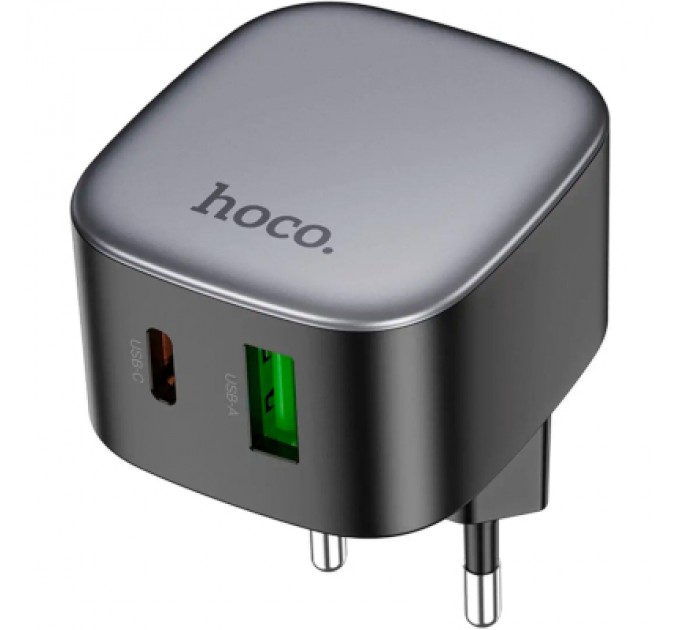 HOCO Зарядний пристрій HOCO CS32A Rise 1xUSB-C PD20W + 1xUSB QC3.0 Black (6942007617451)
