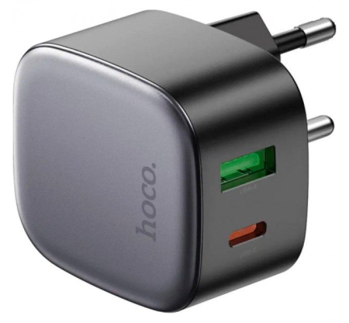 HOCO Зарядний пристрій HOCO CS32A Rise 1xUSB-C PD20W + 1xUSB QC3.0 Black (6942007617451)