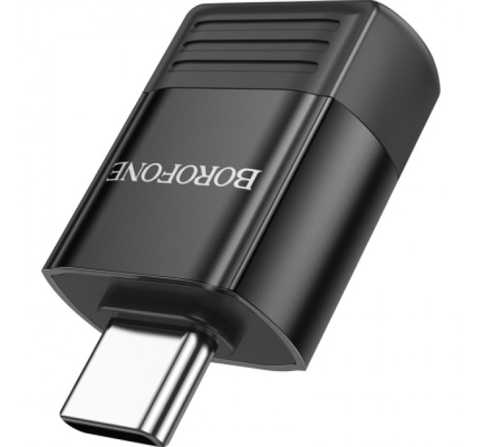 BOROFONE Перехідник BV18 USB to USB-C M USB3.0 Black BOROFONE (6941991104015)