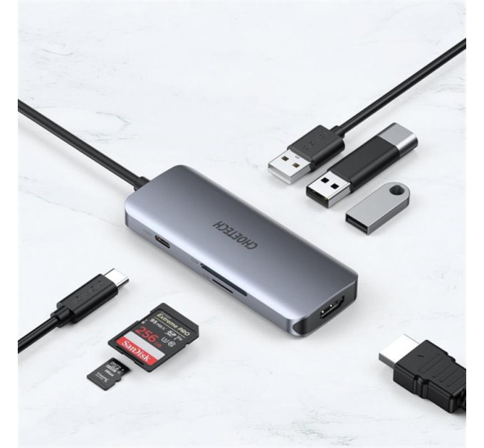 Choetech Концентратор Choetech HUB-M19 7 in 1 USB-C to HDMI Multiport Adapter