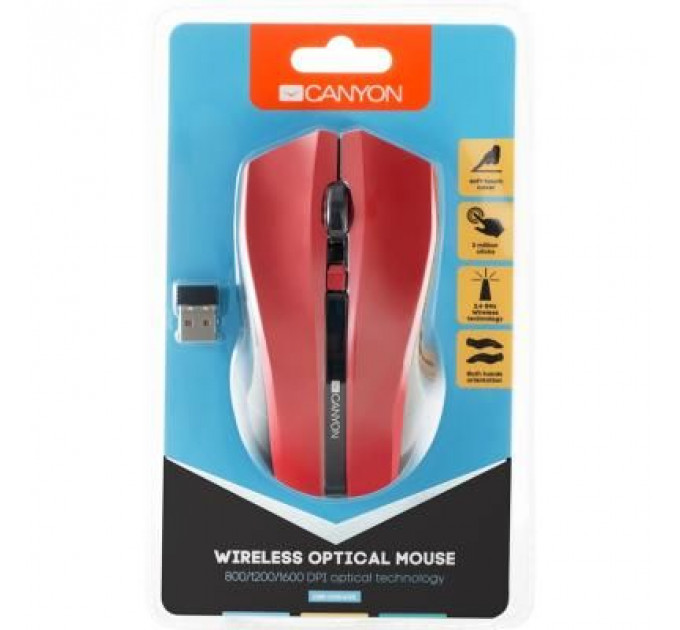 Мишка Canyon MW-5 Wireless Red (CNE-CMSW05R)