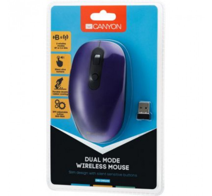 Мишка Canyon CNS-CMSW09V Wireless Violet (CNS-CMSW09V)