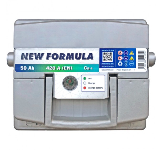 NEW FORMULA Акумулятор автомобільний NEW FORMULA 50Ah Ев (-/+) 420EN (5502204209)