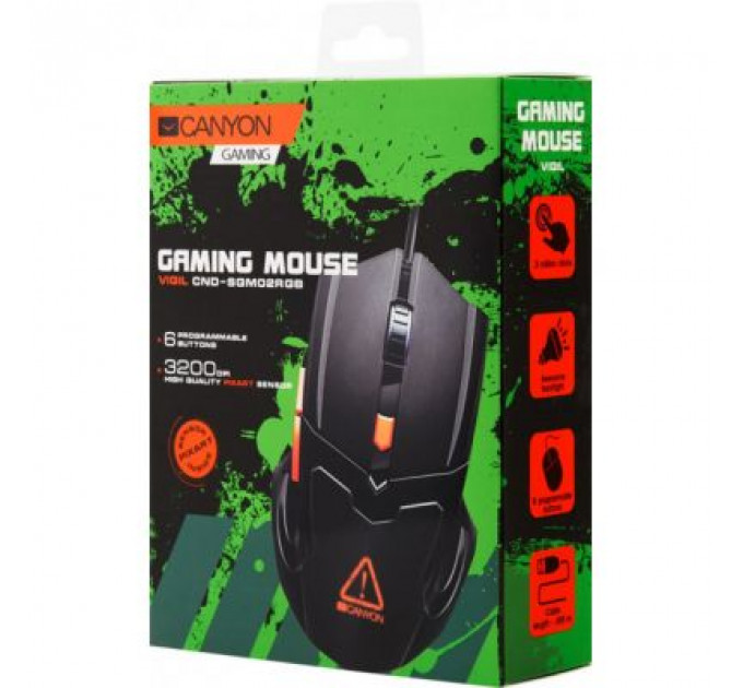 Мишка Canyon Vigil USB Black (CND-SGM02RGB)