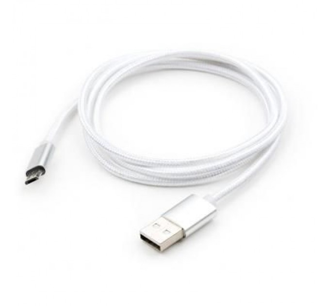 Vinga Дата кабель USB 2.0 AM to Micro 5P 1m LED silver Vinga (VCPDCMLED1S)