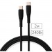 Vinga Дата кабель USB-C to USB-C 2.0m 240W Chip Silicon Black Vinga (VCDCCC2242SB)