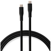 Дата кабель USB-C to USB-C 2.0m UBS3.2 Gen2 10G 240W Chip Silicon Black Vinga (VCPDCCC3242SB)