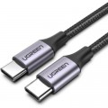 Ugreen Дата кабель USB-C to USB-C 2.0m US261 18W Round Cable Nickel Plating Aluminum Shell Black Ugreen (50152)