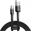 Baseus Дата кабель USB 2.0 AM to Micro 5P 3.0m 2A Gray-Black Baseus (CAMKLF-HG1)