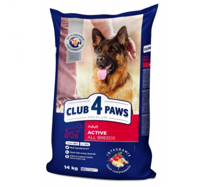 Club 4 Paws Сухий корм для собак Club 4 Paws Преміум. Актив 14 кг(UP) (4820215366274)