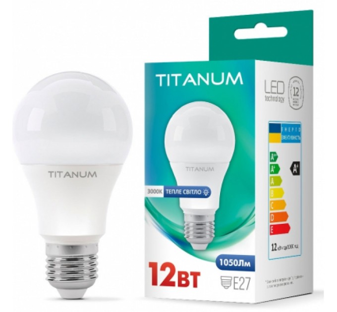 TITANUM Лампочка TITANUM A60 12W E27 3000K (TLA6012273)