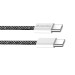 ColorWay Дата кабель USB-C to USB-C 2.0m (braided cotton) (PD Fast Charging 60W) 3.0А black ColorWay (CW-CBPDCC068-BK)