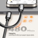 ColorWay Дата кабель USB-C to USB-C 2.0m (PVC+Aluminum Alloy) (PD Fast Charging 240W) 5А black ColorWay (CW-CBPDCC070-BK)