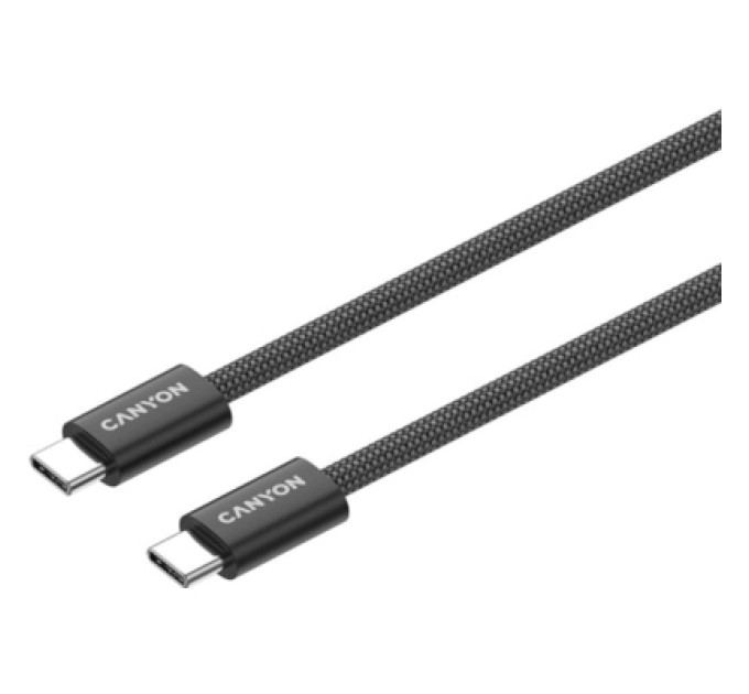 Canyon Дата кабель USB-C to USB-C 1.0m 60W Magnet Braided Black Canyon (CND-CCMG60AB15B)