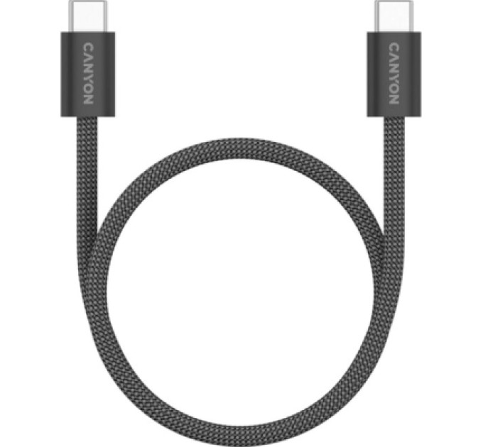 Canyon Дата кабель USB-C to USB-C 1.0m 60W Magnet Braided Black Canyon (CND-CCMG60AB15B)