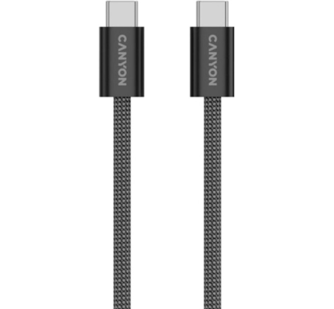 Canyon Дата кабель USB-C to USB-C 1.0m 60W Magnet Braided Black Canyon (CND-CCMG60AB15B)