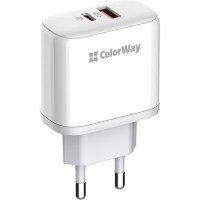 Зарядний пристрій ColorWay GaN Mini 25W PD Port PPS USB-C white (CW-CHS052PD-WT)