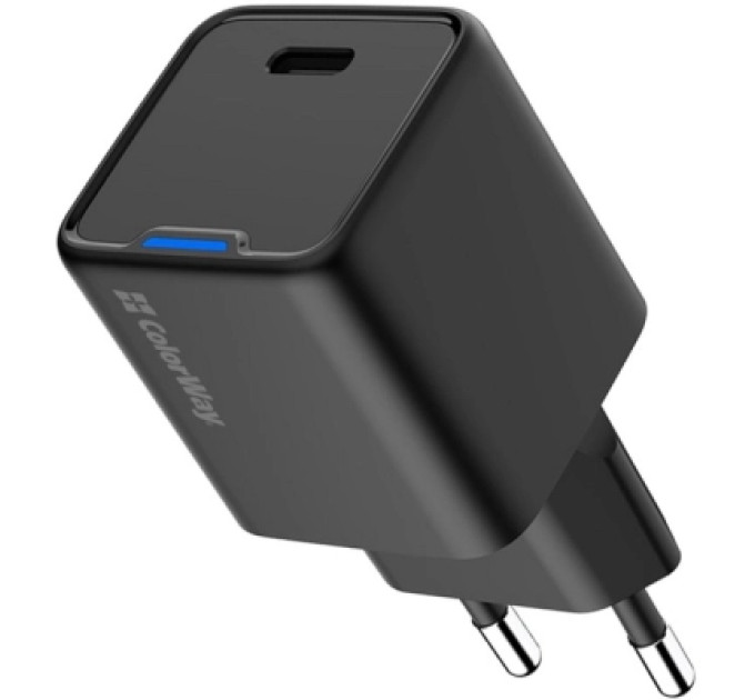 ColorWay Зарядний пристрій ColorWay GaN Mini 25W PD Port PPS USB-C black (CW-CHS052PD-BK)