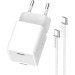 ColorWay Зарядний пристрій ColorWay GaN Mini 30W PD Port PPS USB-C white + cable Type-C (CW-CHS054PDC-WT)