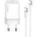 ColorWay Зарядний пристрій ColorWay GaN Mini 30W PD Port PPS USB-C white + cable Type-C (CW-CHS054PDC-WT)