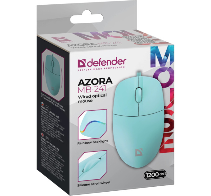 Defender Мишка Defender Azora MB-241 LED USB Blue (52243)
