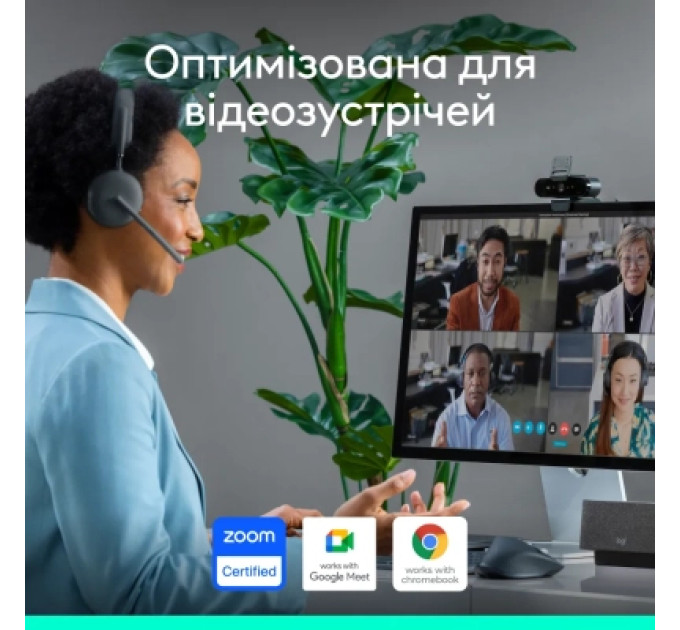 Logitech Веб-камера Logitech Brio 4K Ultra HD for Business Graphite (960-001746)