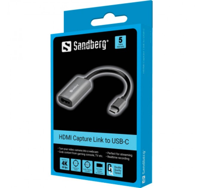 Sandberg Перехідник USB 3.1 Type-С to HDMI (F) 4K Sandberg (136-36)