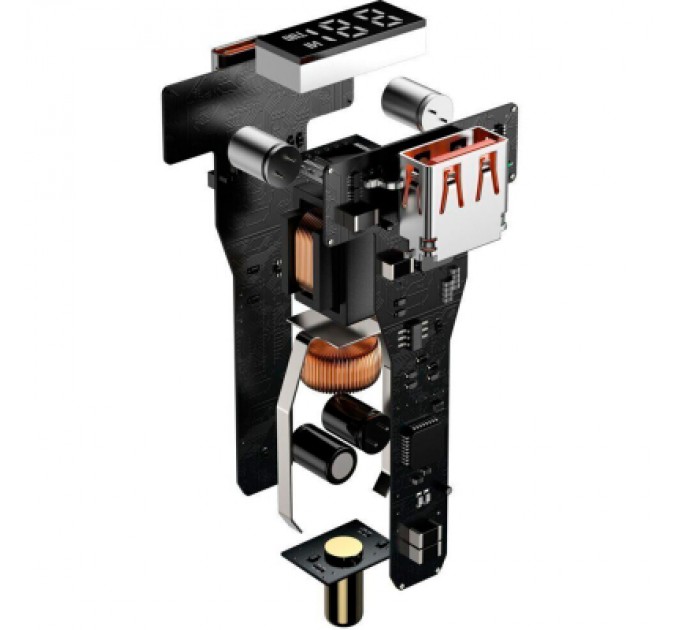 Baseus Зарядний пристрій Baseus Superme Digital Display PPS Dual Quick Charger Car Charger black (TZCCZX-01)