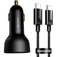Зарядний пристрій Baseus Superme Digital Display PPS Dual Quick Charger Car Charger black (TZCCZX-01)