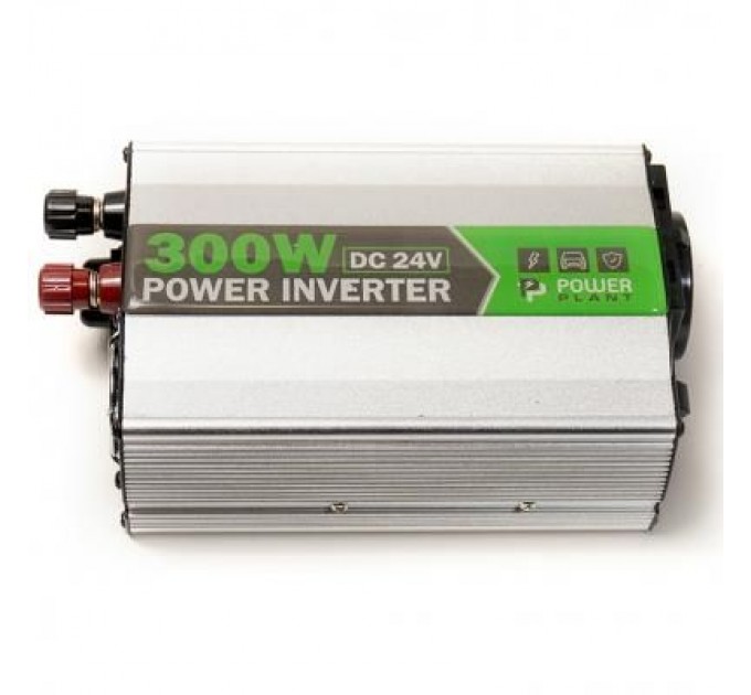 PowerPlant Автомобільний інвертор 24V/220V 300W, USB 5V 1A, HYM300-242 PowerPlant (KD00MS0002)