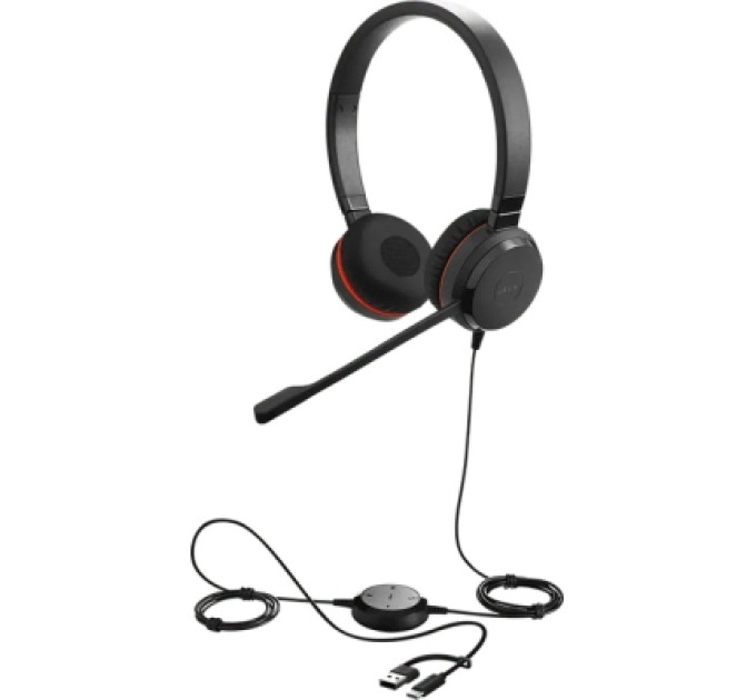 Jabra Навушники Jabra Evolve 30 II MS USB Type-C/Type-A Stereo Black (5399-823-369)