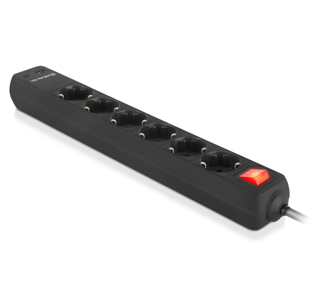 REAL-EL Фільтр живлення REAL-EL RS-Protect 605 3м Black (EL122300041)