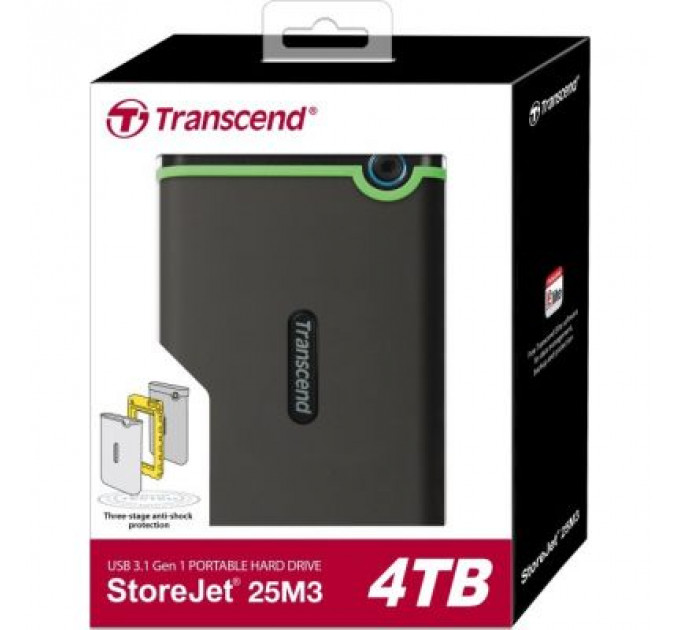Зовнішній жорсткий диск 2.5" 4TB Transcend (TS4TSJ25M3S)