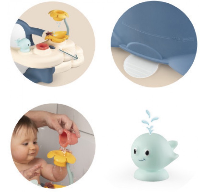 Smoby Сидіння у ванну Smoby Little 2 в 1 з ігровою панеллю (140404)