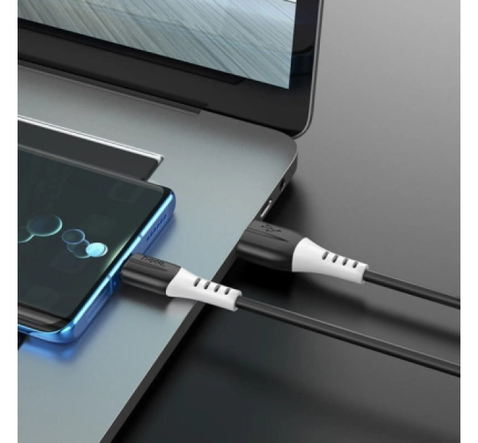 HOCO Дата кабель USB 2.0 AM to Type-C 1.0m 3A Black HOCO (6931474768575)