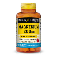 Мінерали Mason Natural Магній, 200 мг, Magnesium, 100 таблеток (MAV09611)