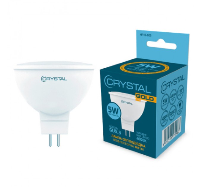 CRYSTAL Лампочка CRYSTAL MR16 5W P G5.3 4000K (MR16-005)