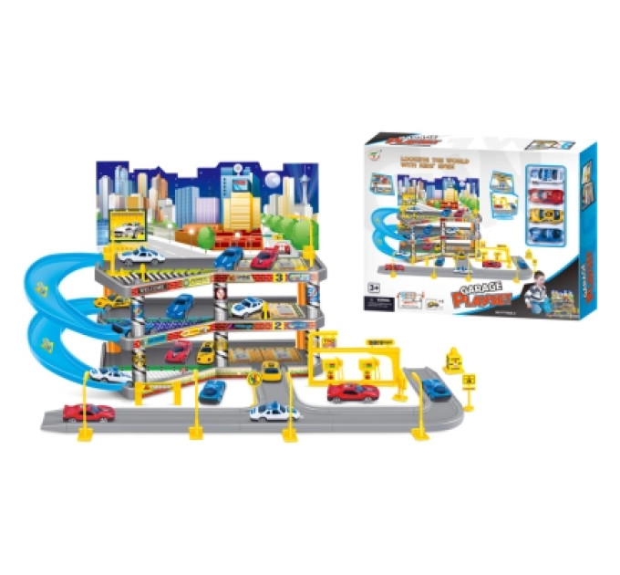 Playset Ігровий набір Playset складний паркінг в комплекті з 4 машинками GARAGE (3858894672479)