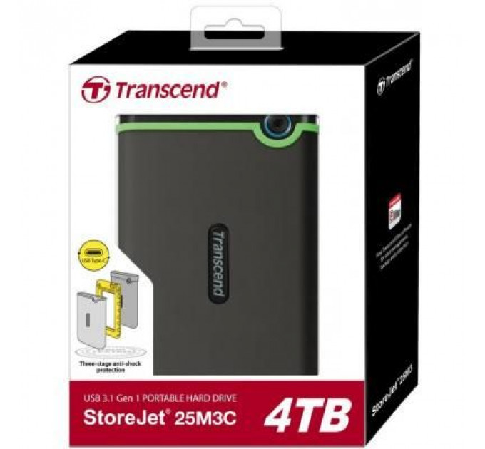 Зовнішній жорсткий диск 2.5" 4TB Transcend (TS4TSJ25M3C)