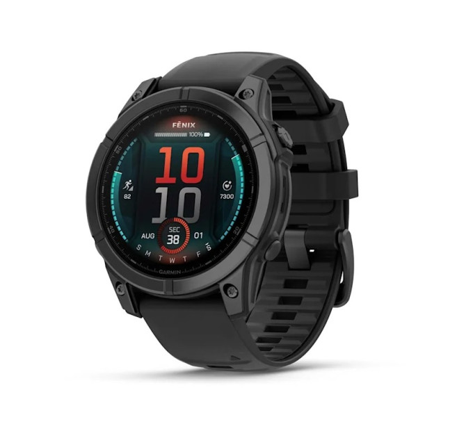 Garmin Смарт-годинник Garmin Instinct E 45 mm Black with Charcoal Silicone Band (010-02933-13)