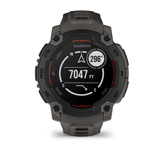 Garmin Смарт-годинник Garmin Instinct E 45 mm Black with Charcoal Silicone Band (010-02933-13)