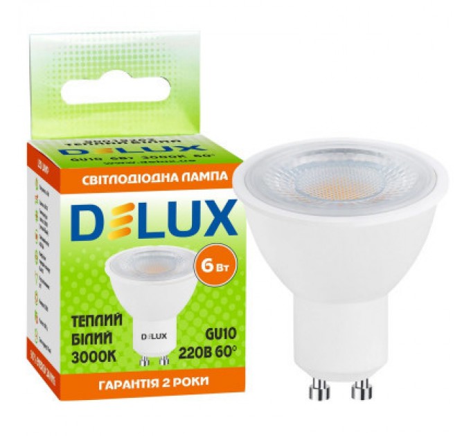 Delux Лампочка Delux 6Вт 3000K 220В GU10 (90019262)